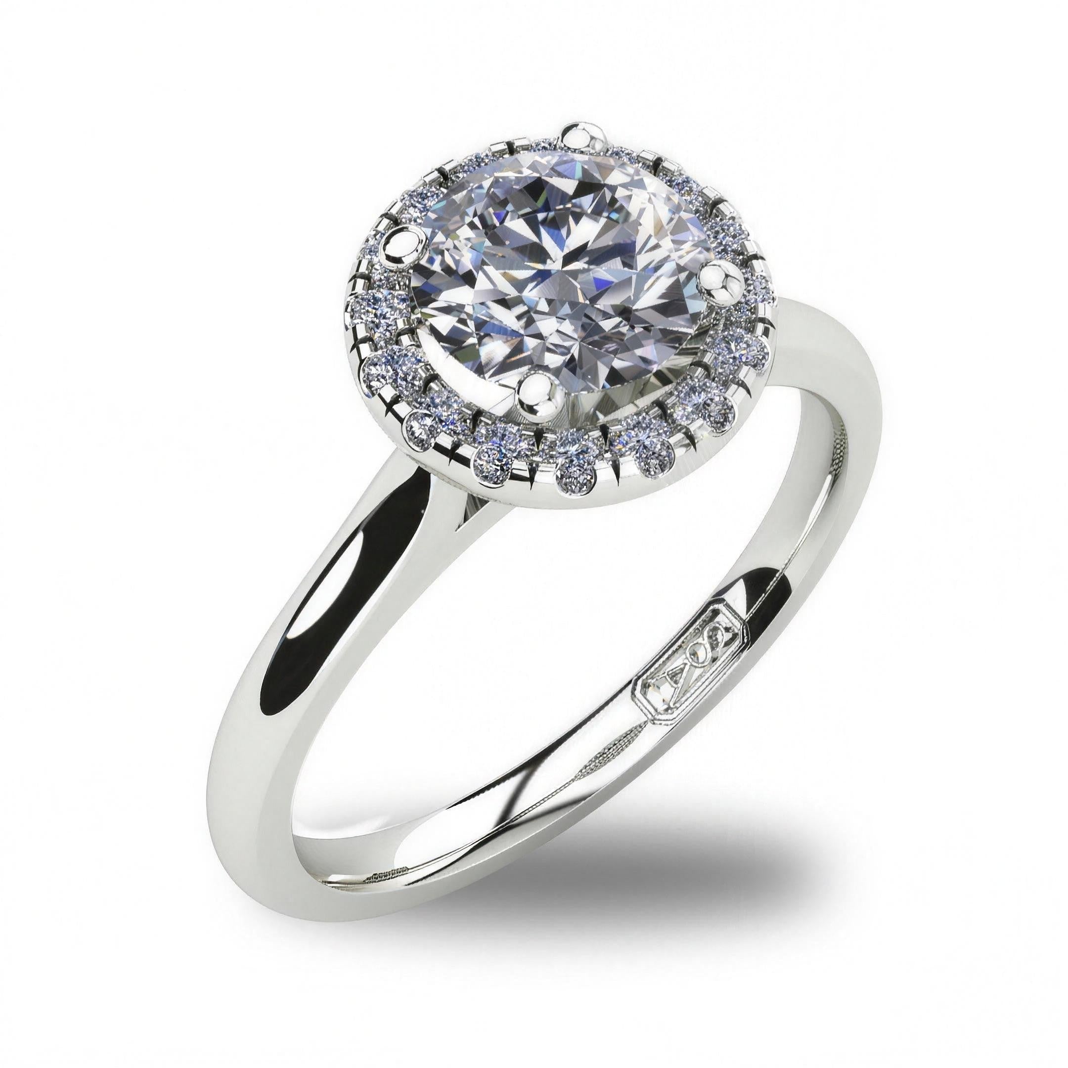 'Lola' Round Brilliant Cut Engagement Ring