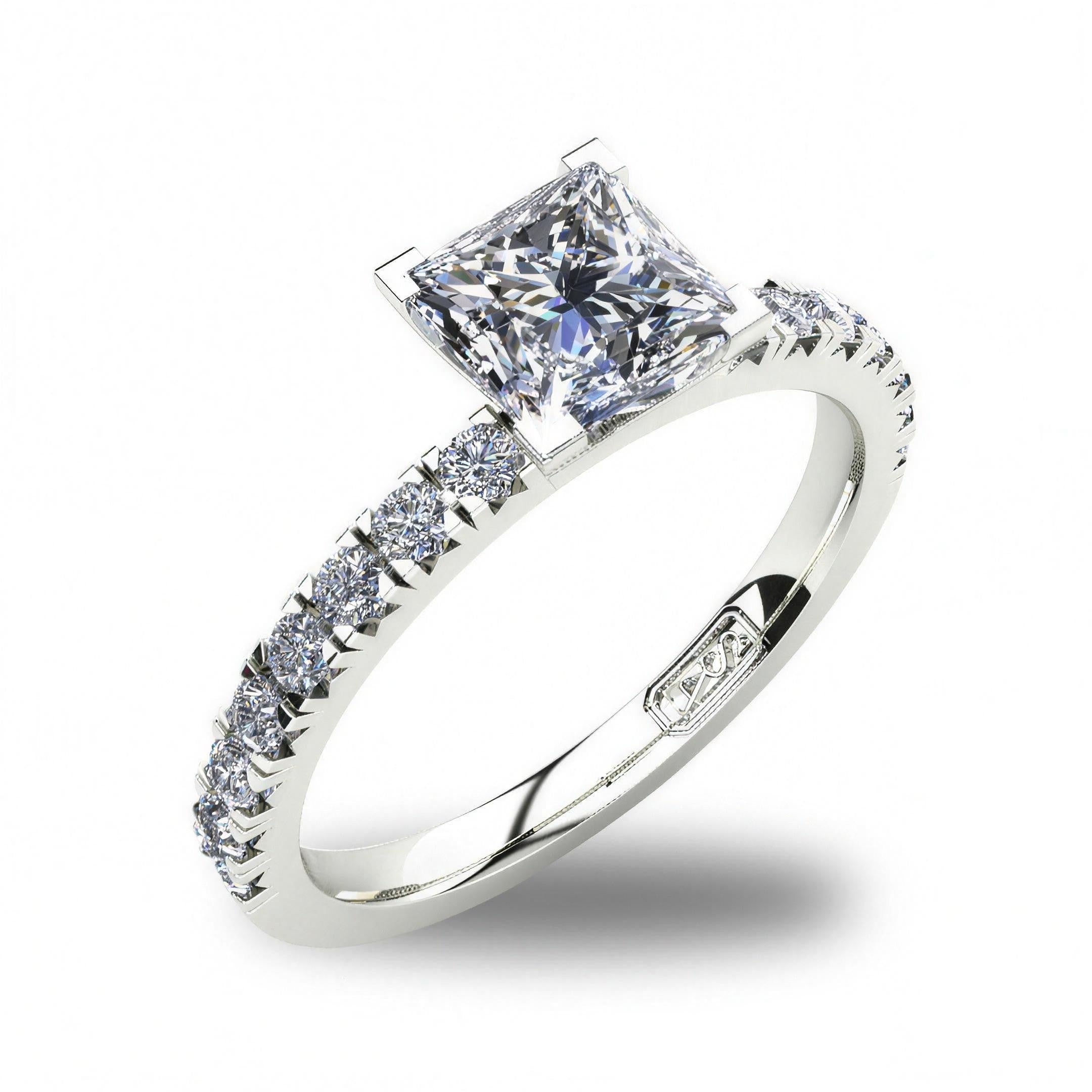 'Emily' Princess Cut Lab Grown Engagement Ring