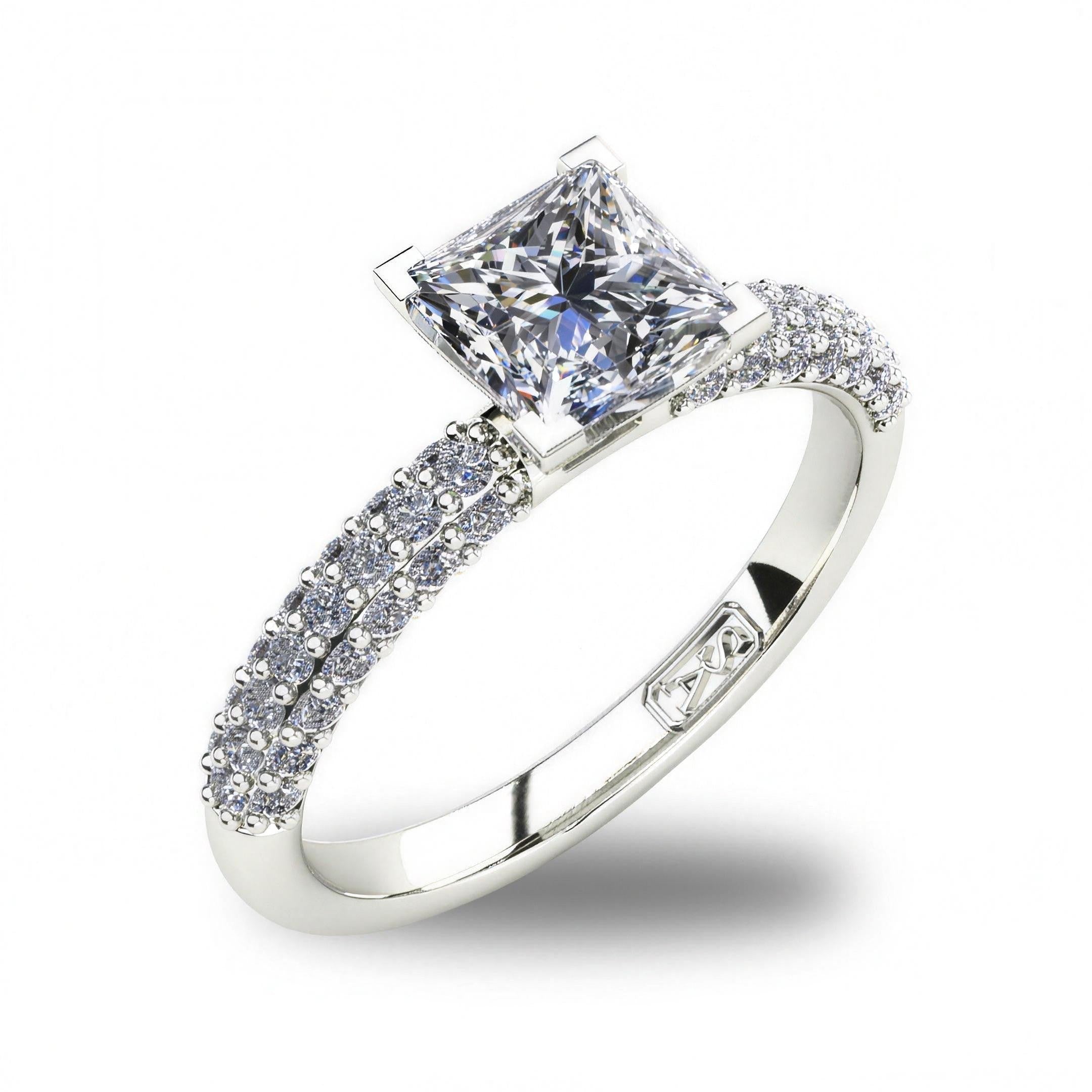 'Kylie' Princess Cut Lab Grown Engagement Ring