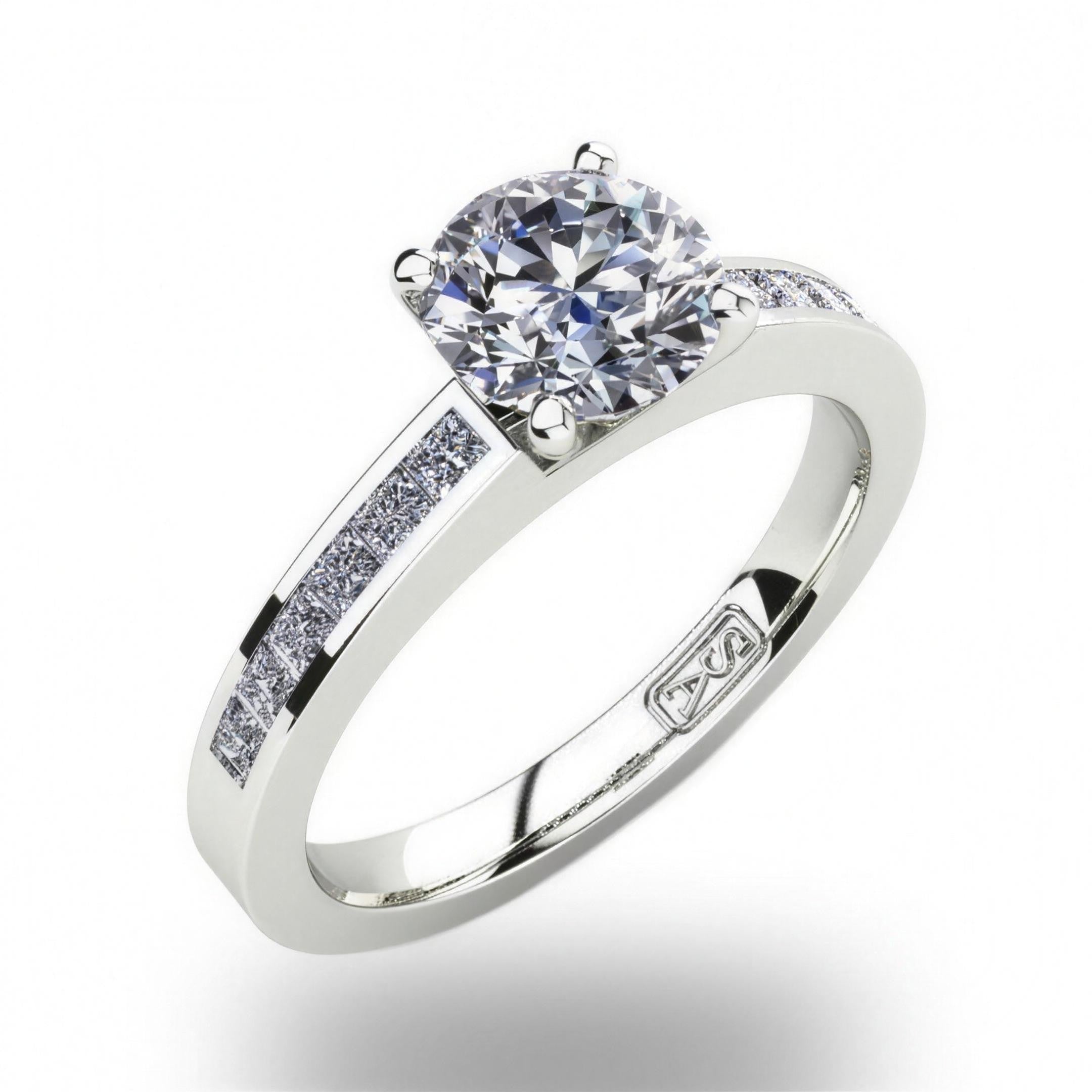 'Lydia' Round Brilliant Cut Engagement Ring