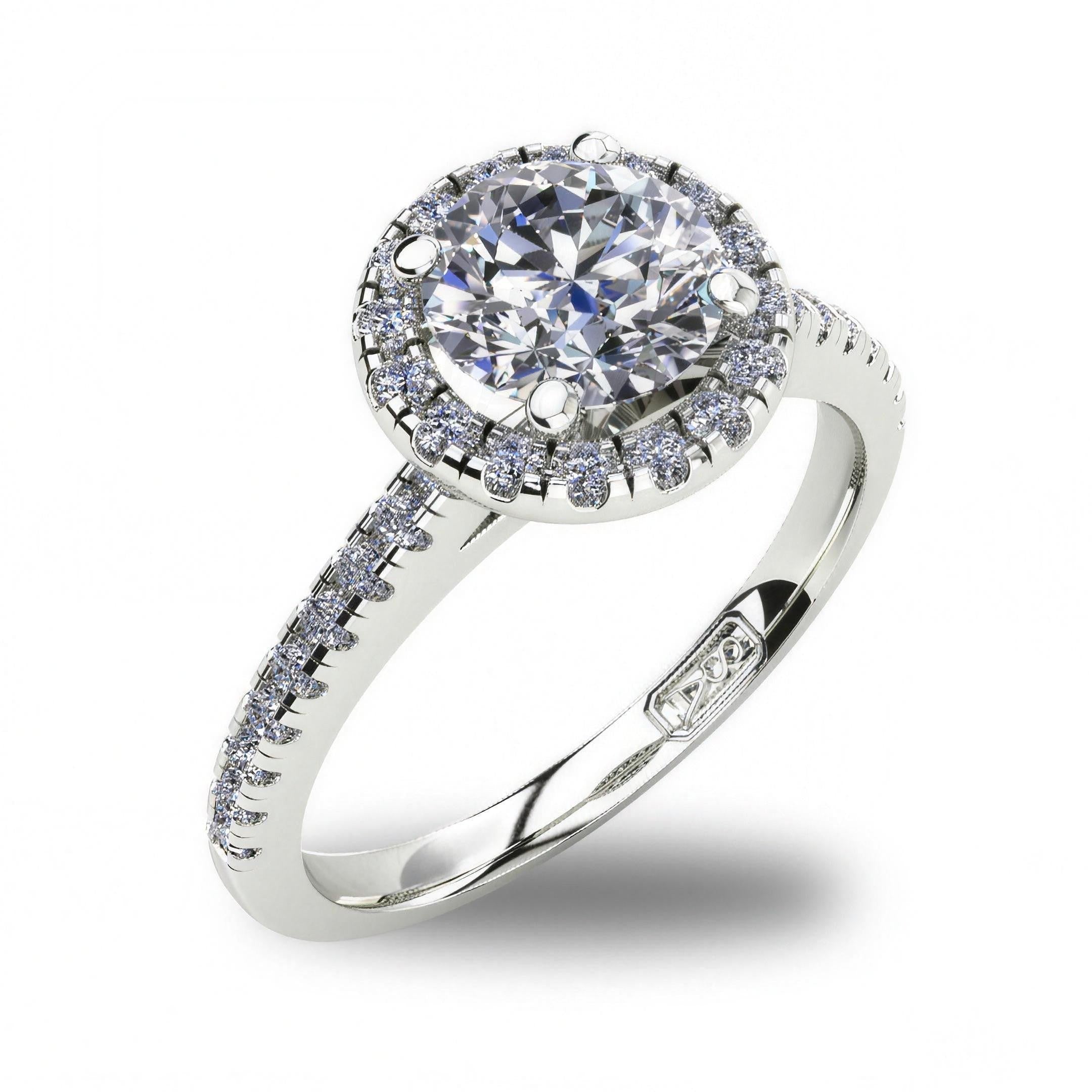 'Jenna' Round Brilliant Cut Lab Grown Engagement Ring