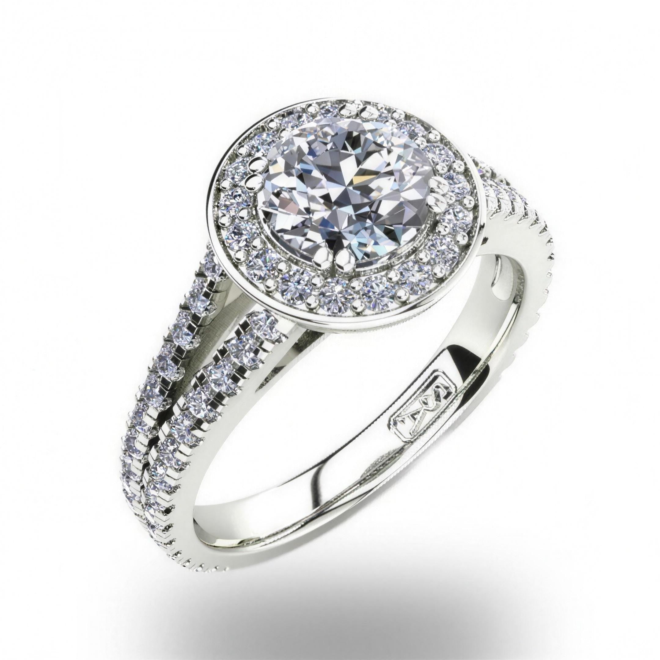 'Flora' Round Brilliant Cut Lab Grown Engagement Ring