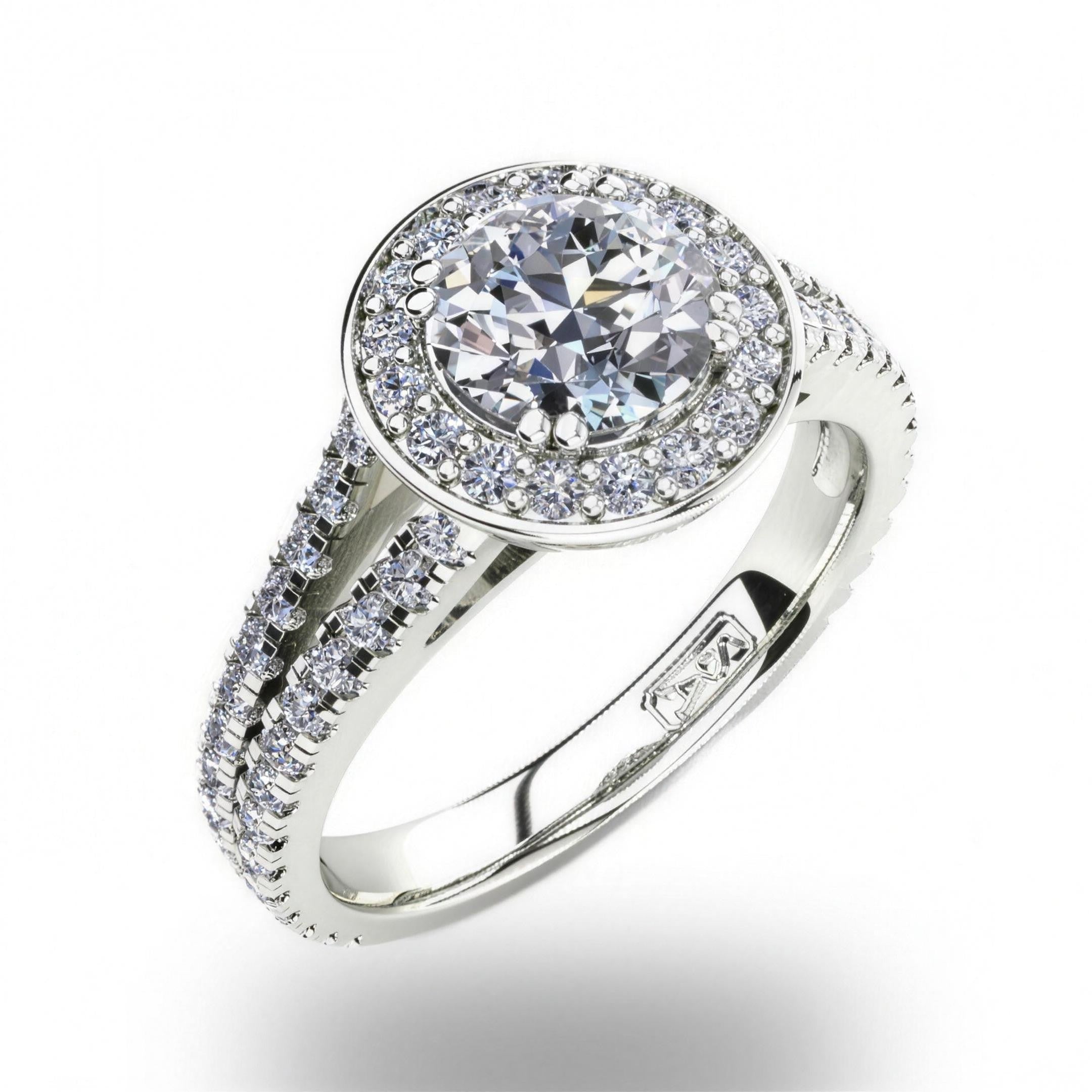 'Flora' Round Brilliant Cut Engagement Ring