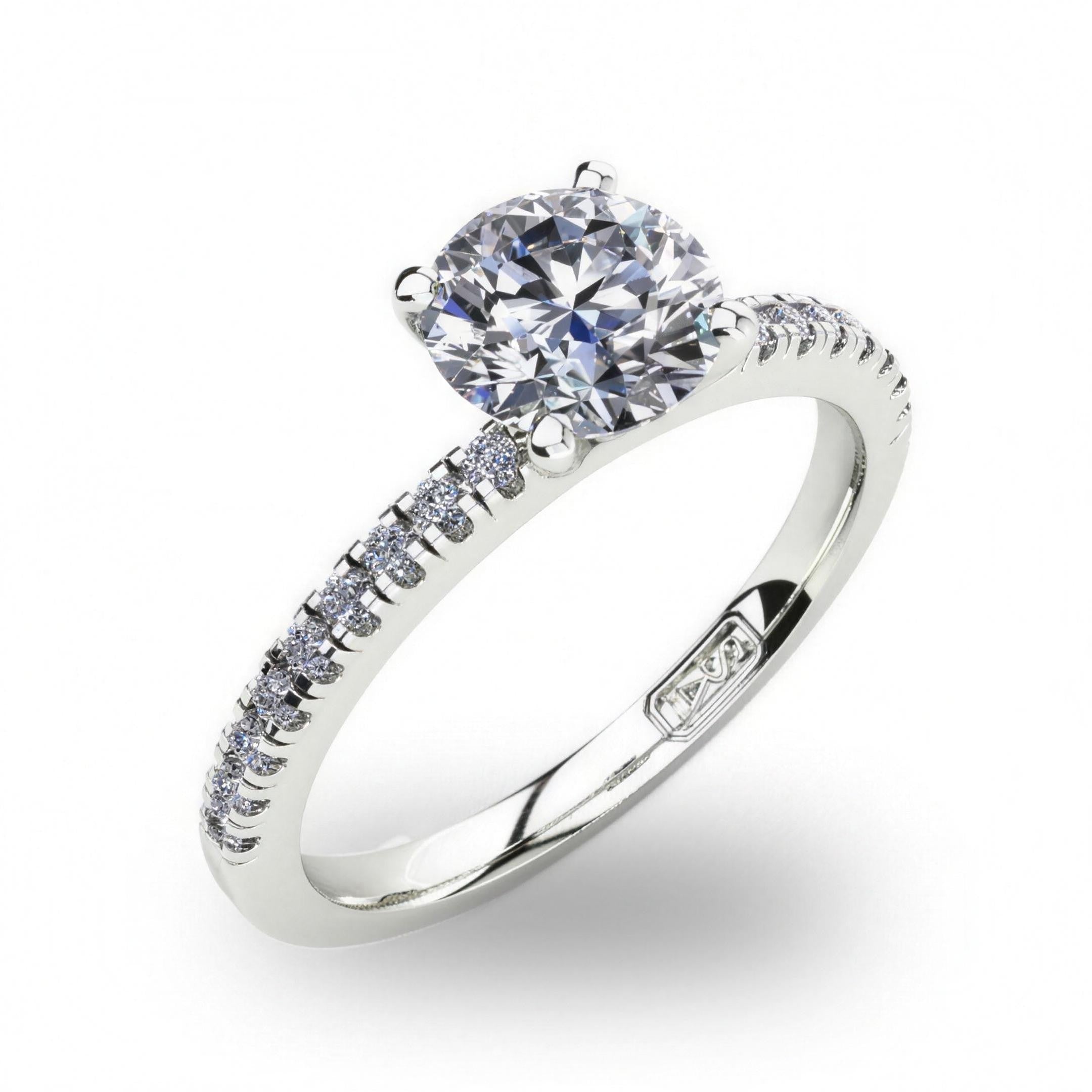 'Chloe' Round Brilliant Cut Lab Grown Engagement Ring
