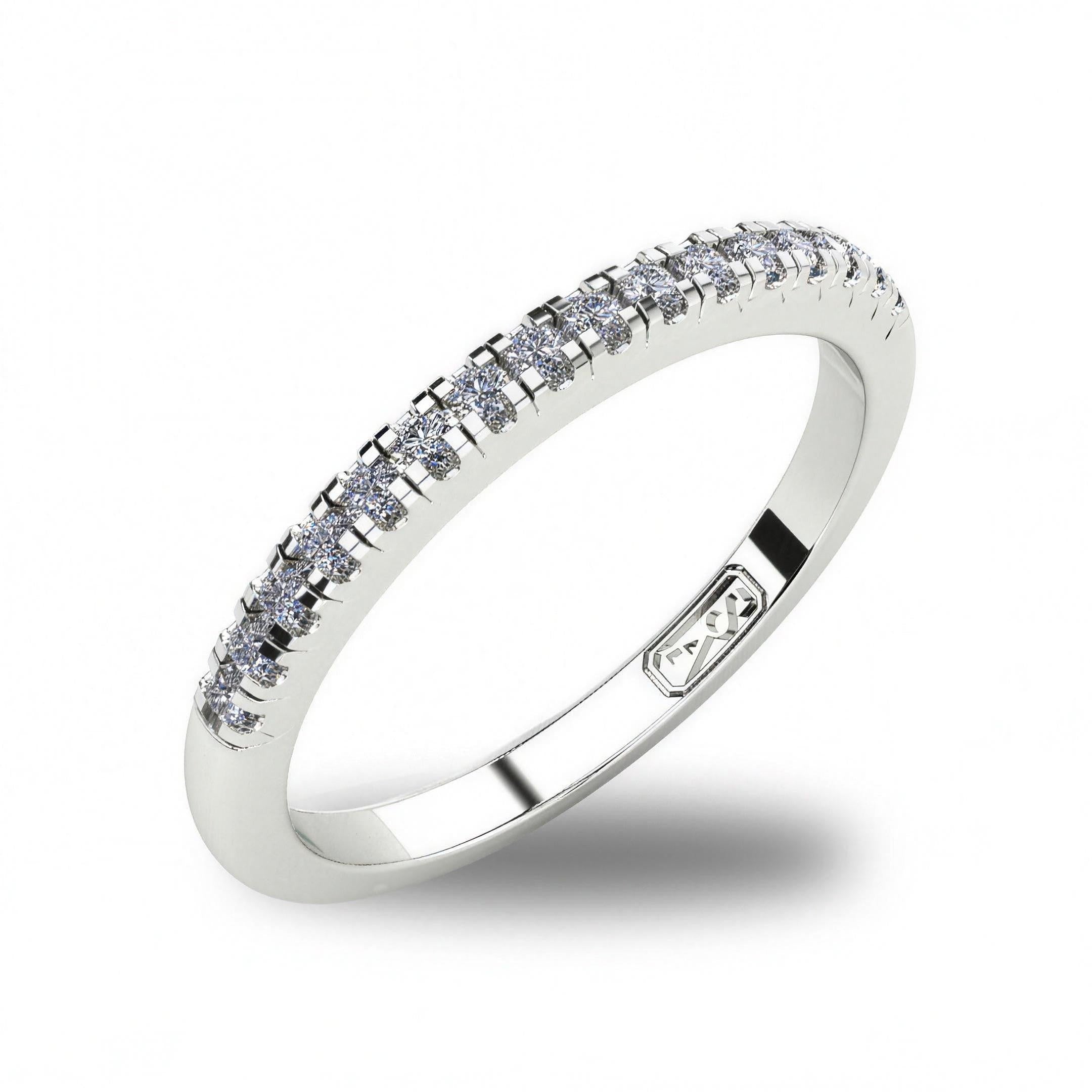 Petite U Claw Set Diamond Wedding Band