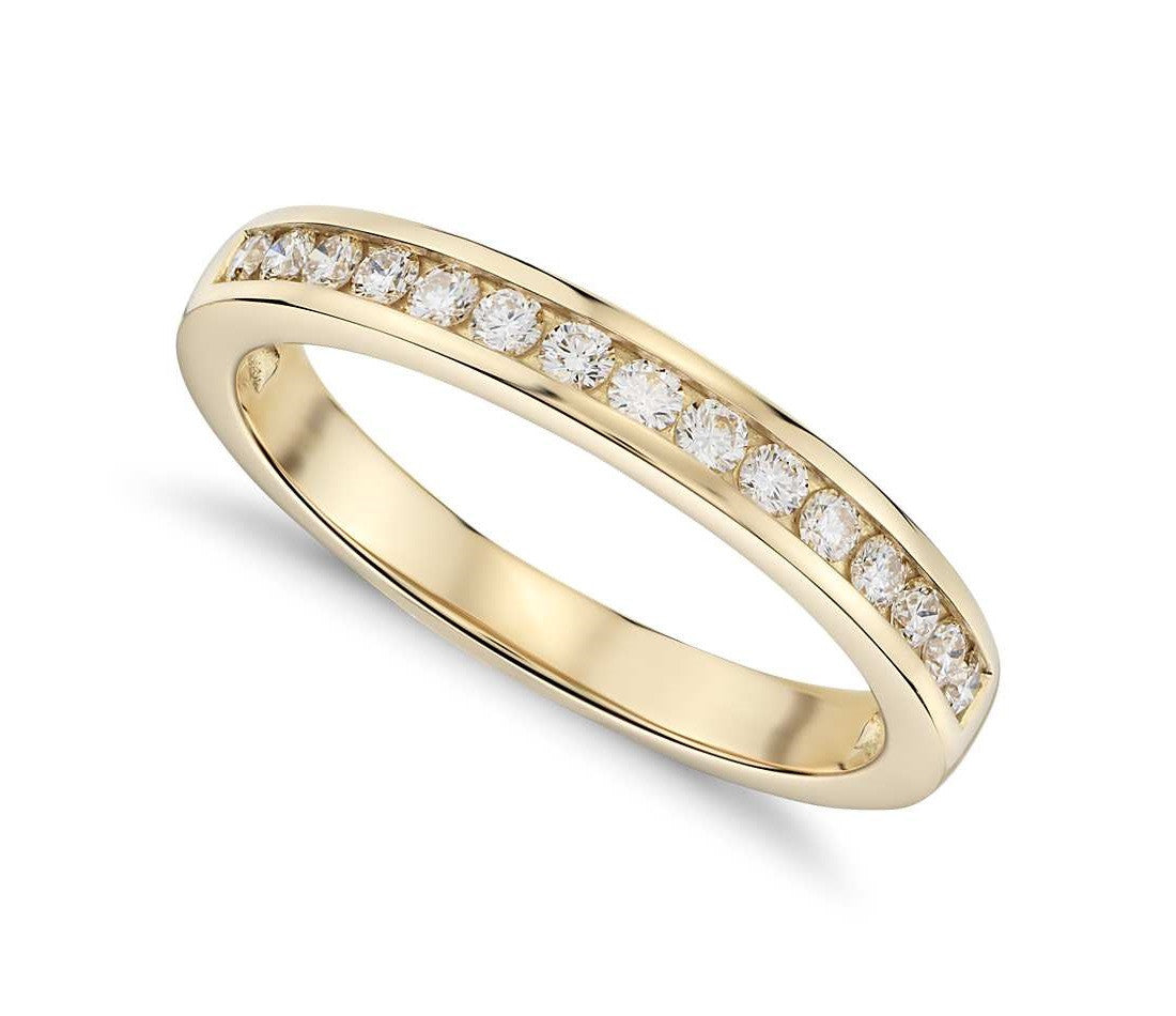 Round Brilliant Channel Set Band