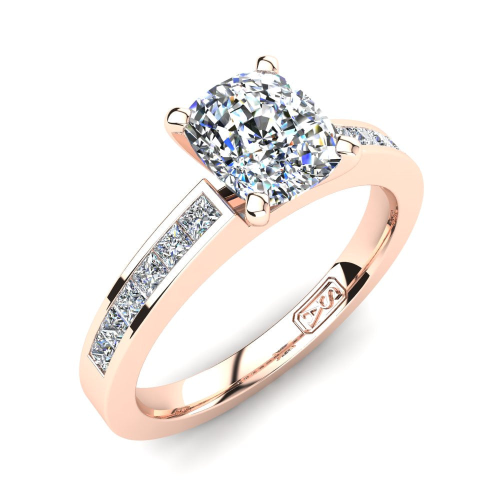 'Lydia' Cushion Cut Engagement Ring