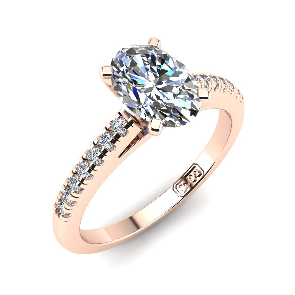 'Julia' Oval Cut Engagement Ring