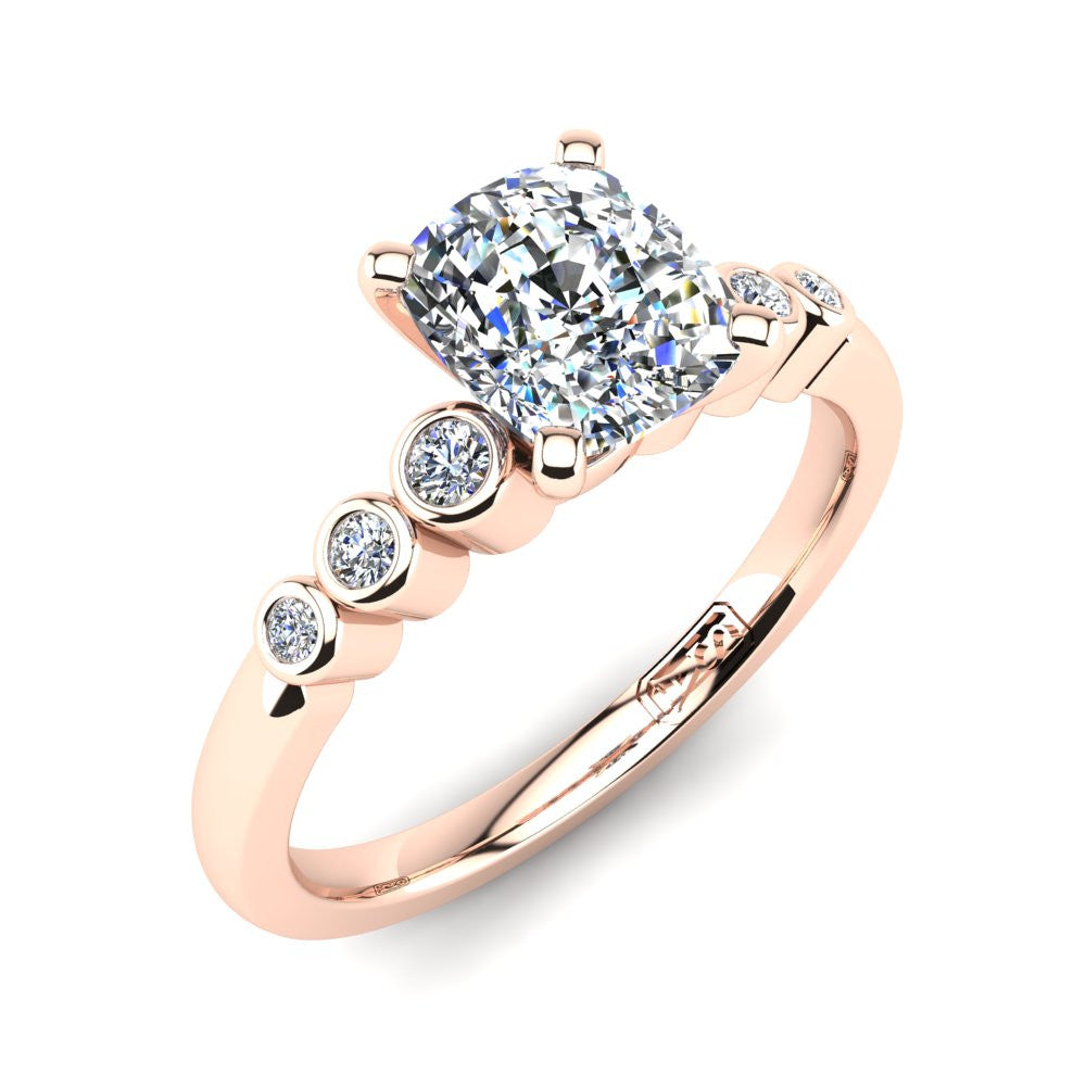 'Riley' Cushion Cut Engagement Ring