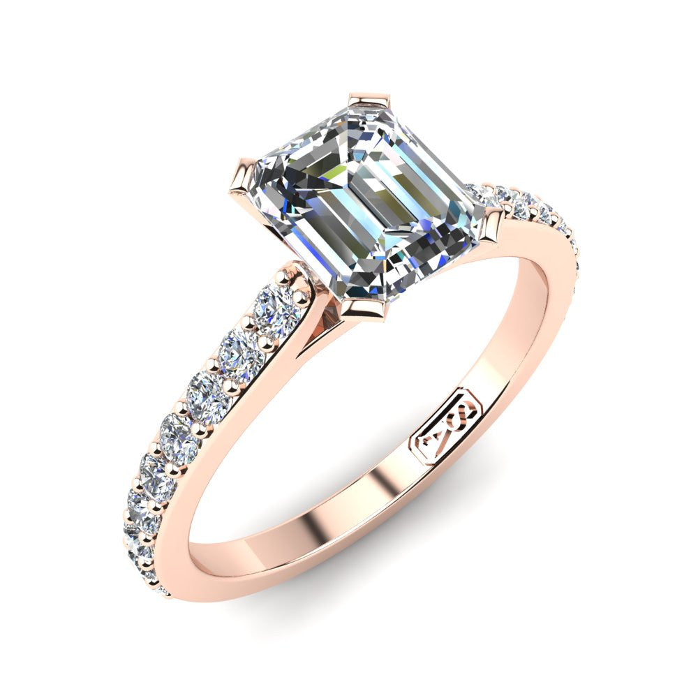 'Sasha' Emerald Cut Engagement Ring