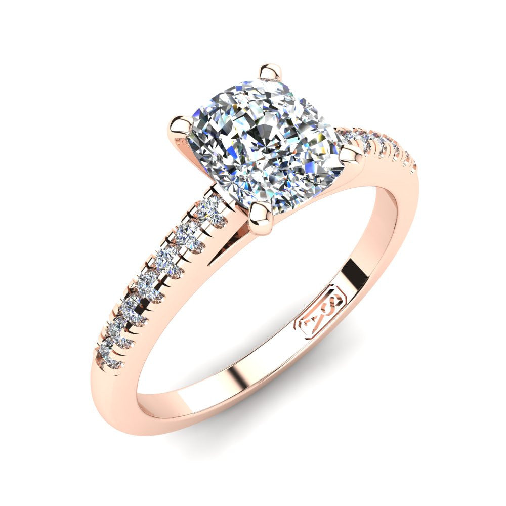 'Julia' Cushion Cut Engagement Ring