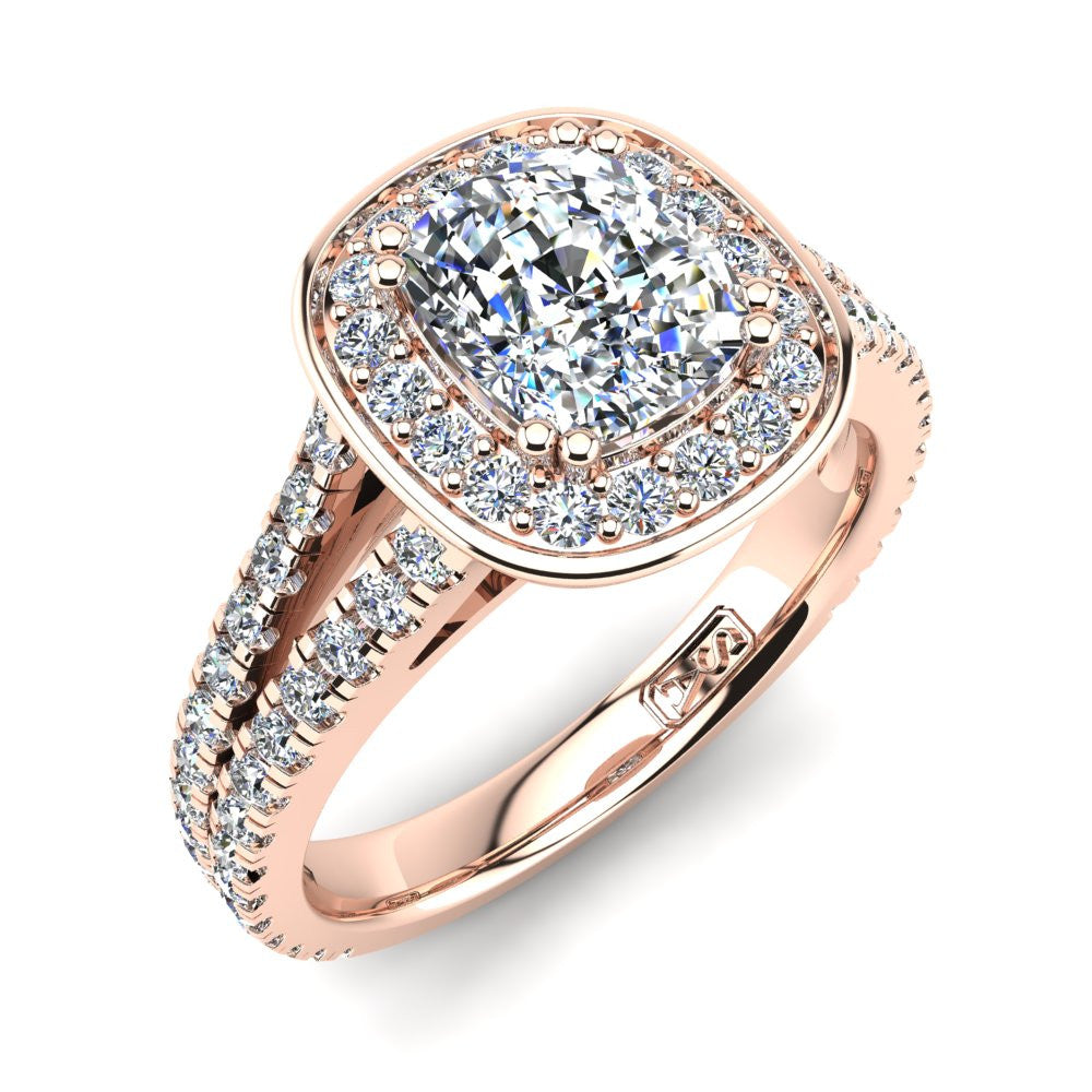 'Flora' Cushion Cut Engagement Ring