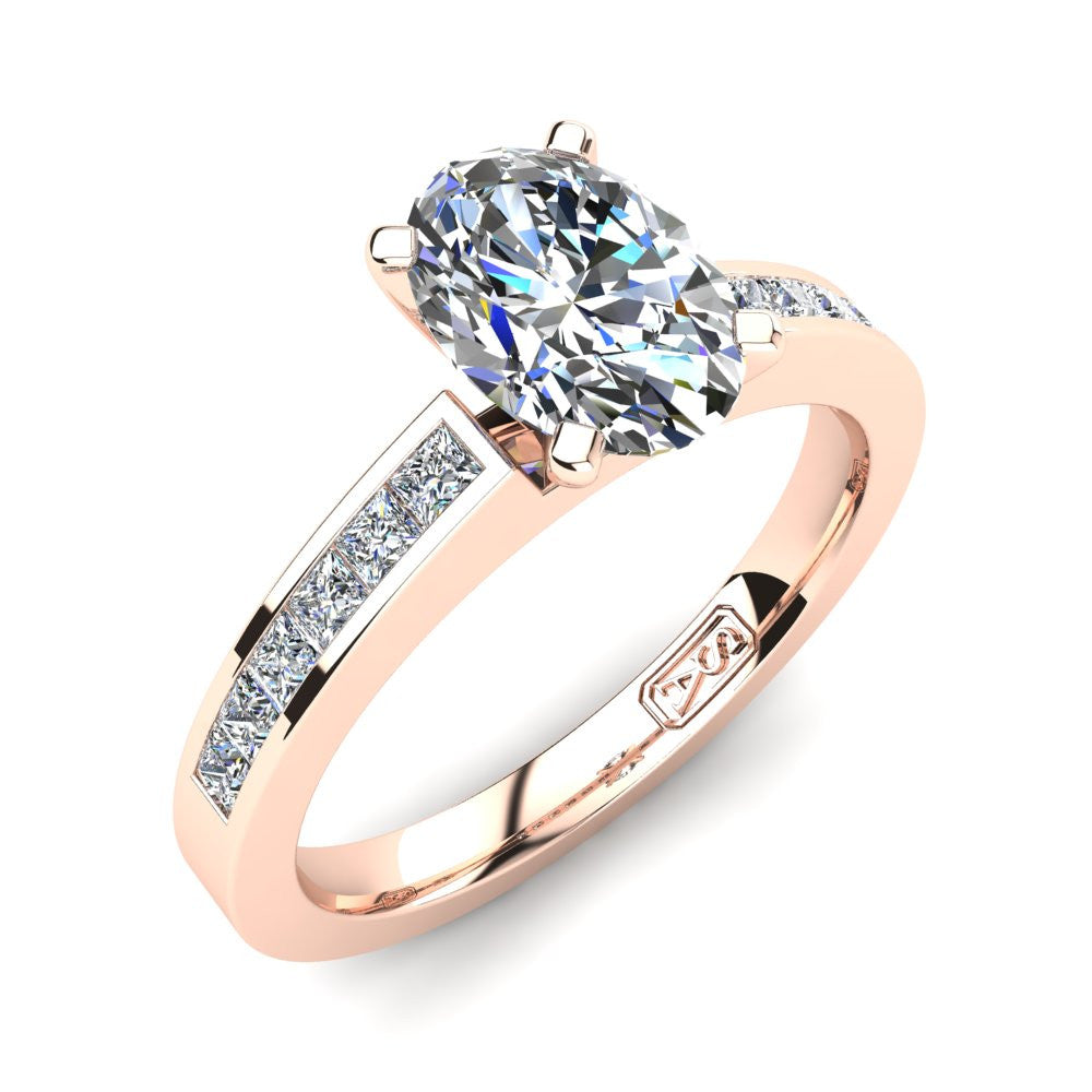 'Lydia' Oval Cut Engagement Ring