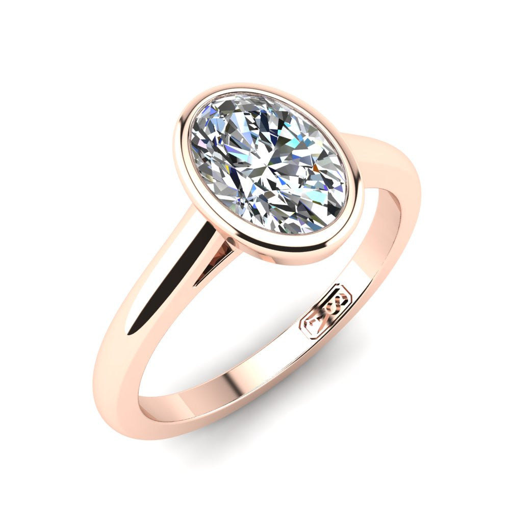 'Abbie' Oval Cut Engagement Ring