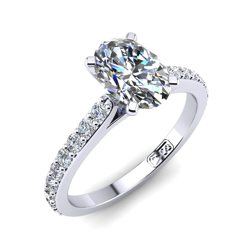 'Sasha' Oval Cut Engagement Ring