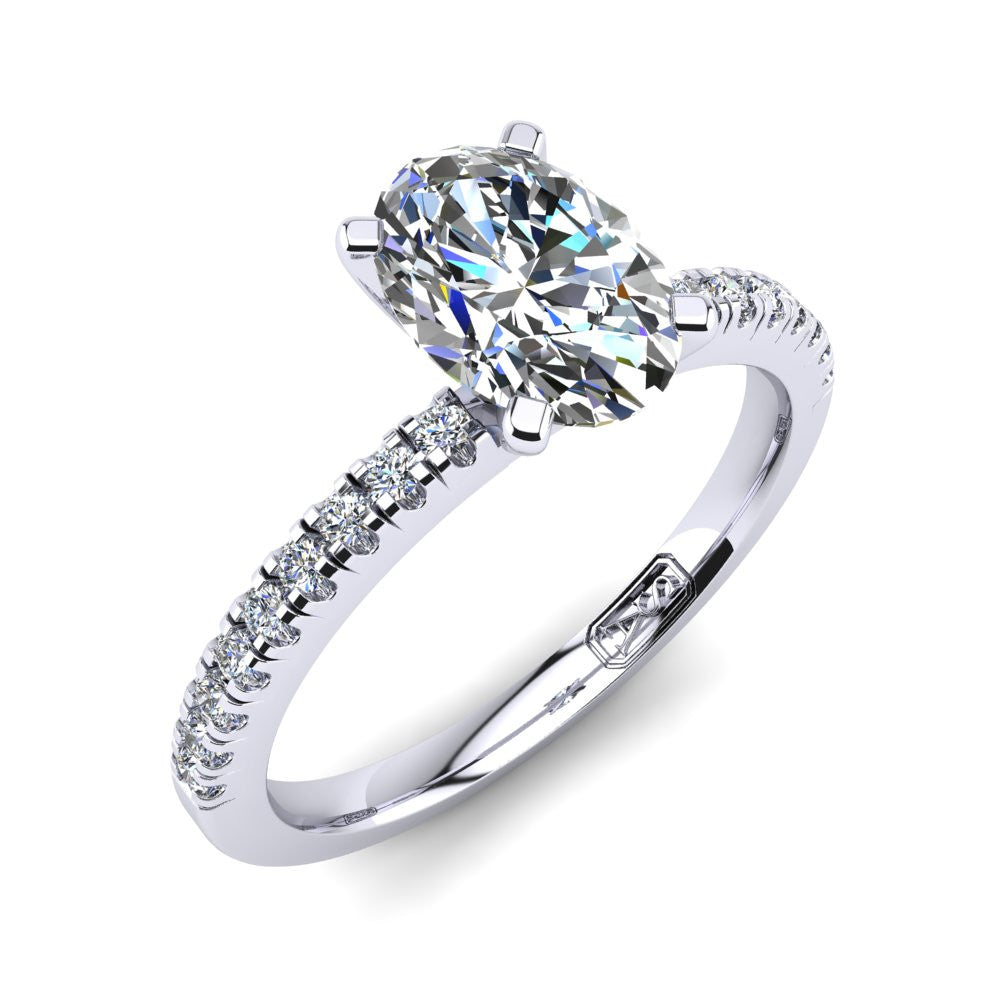 'Chloe' Oval Cut Engagement Ring