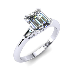 'Marni' Emerald Cut Engagement Ring