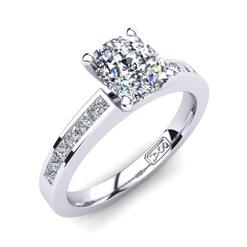 'Lydia' Cushion Cut Engagement Ring