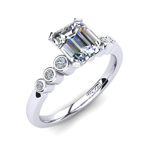 'Riley' Emerald Cut Engagement Ring