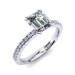 'Chloe' Emerald Cut Engagement Ring