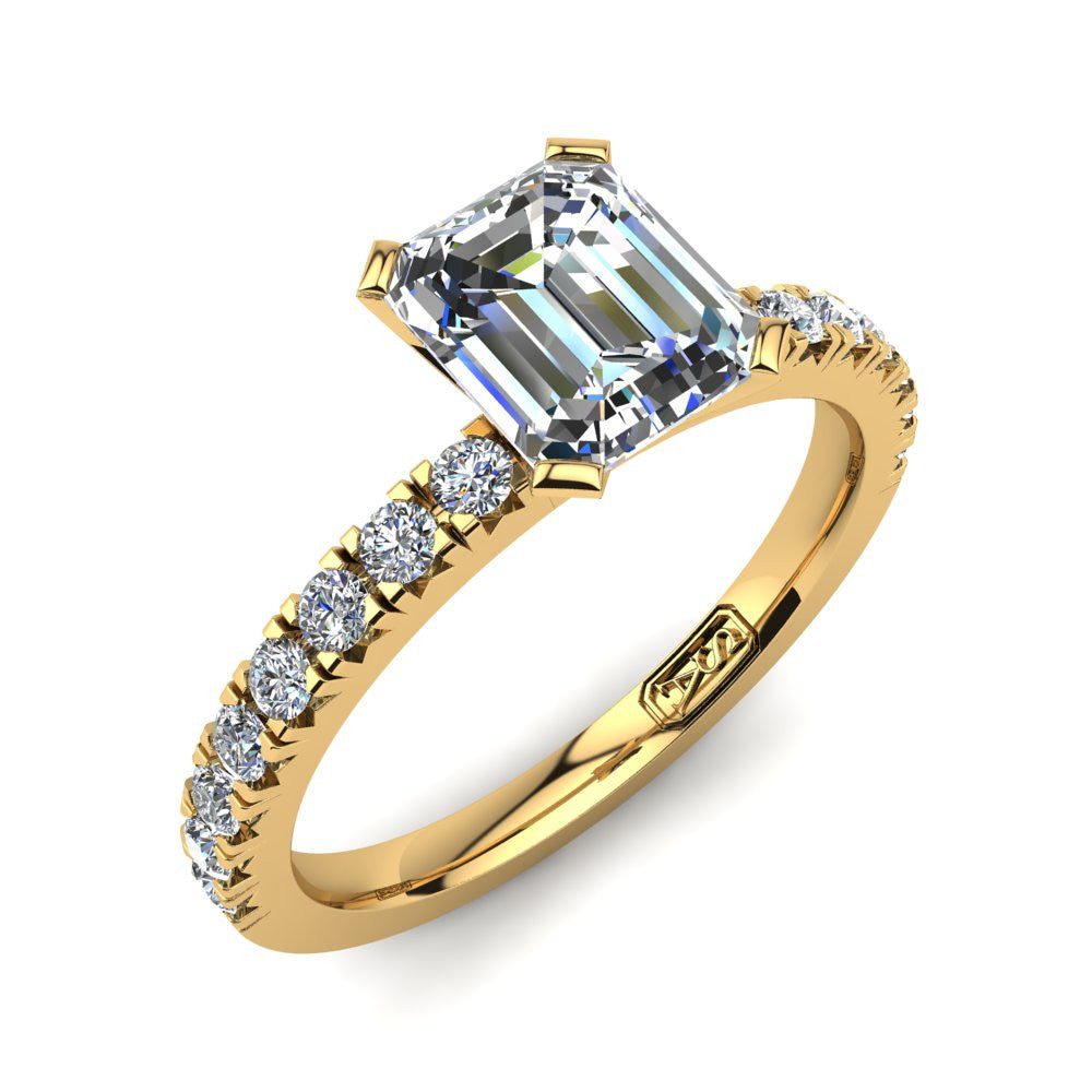 'Emily' Emerald Cut Engagement Ring