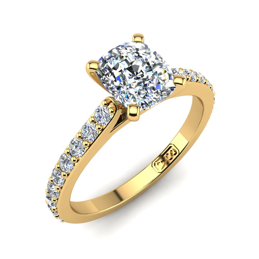 'Sasha' Cushion Cut Engagement Ring