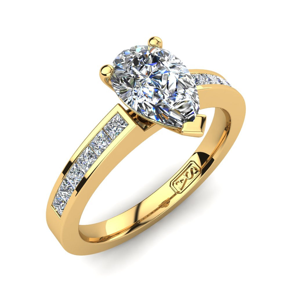 'Lydia' Pear Cut Engagement Ring