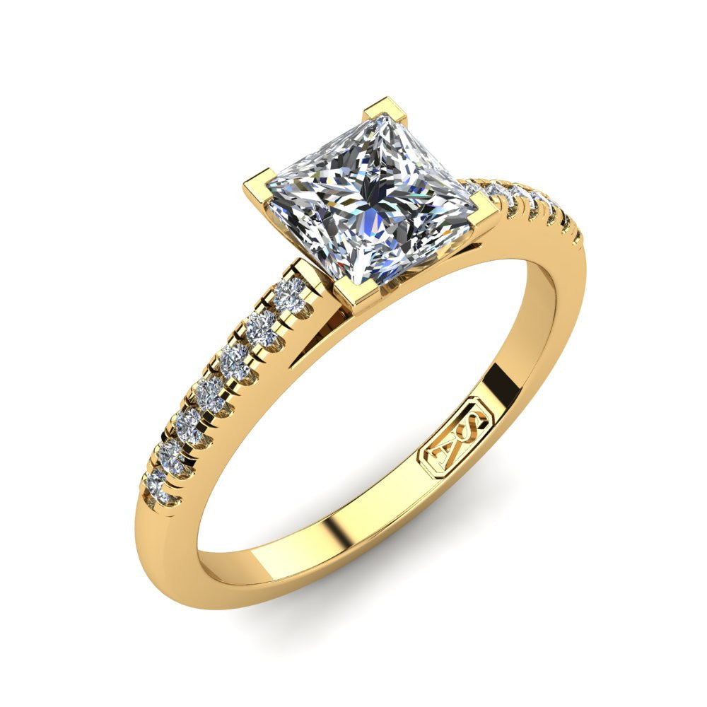 'Julia' Princess Cut Engagement Ring