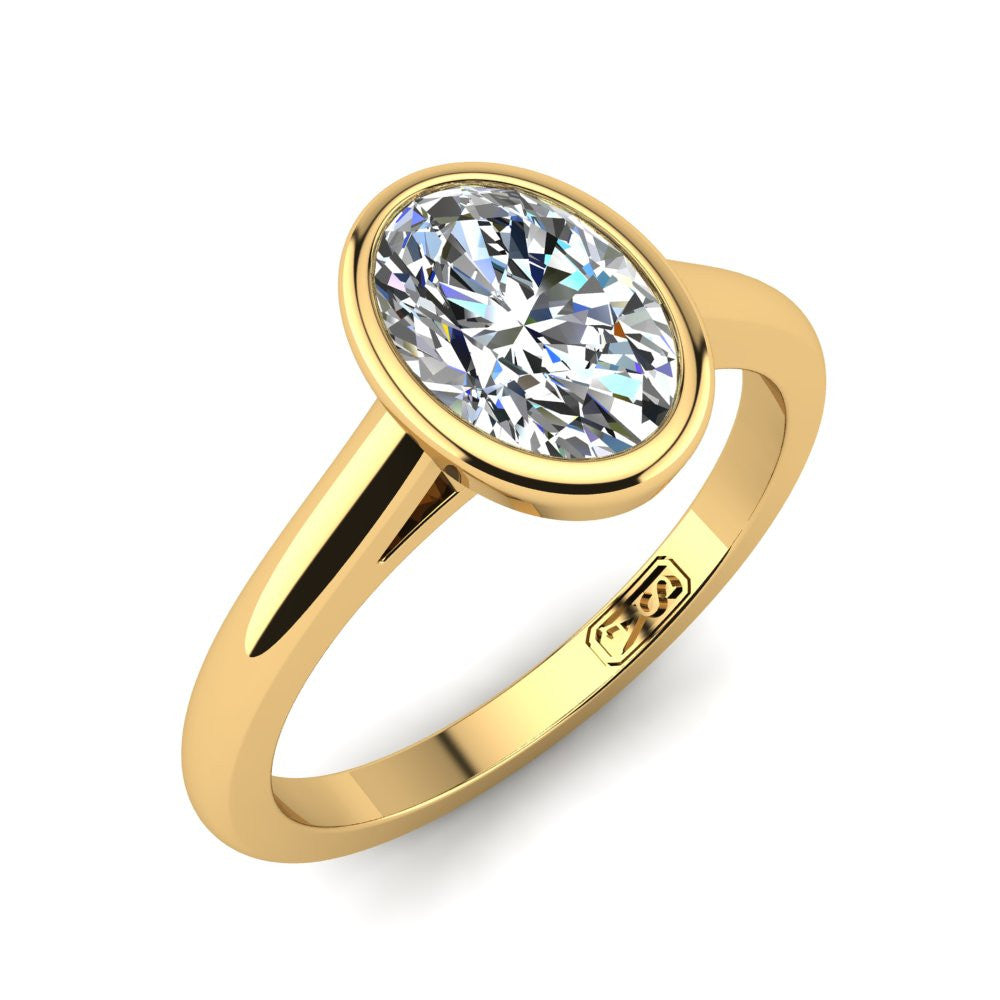 'Abbie' Oval Cut Engagement Ring
