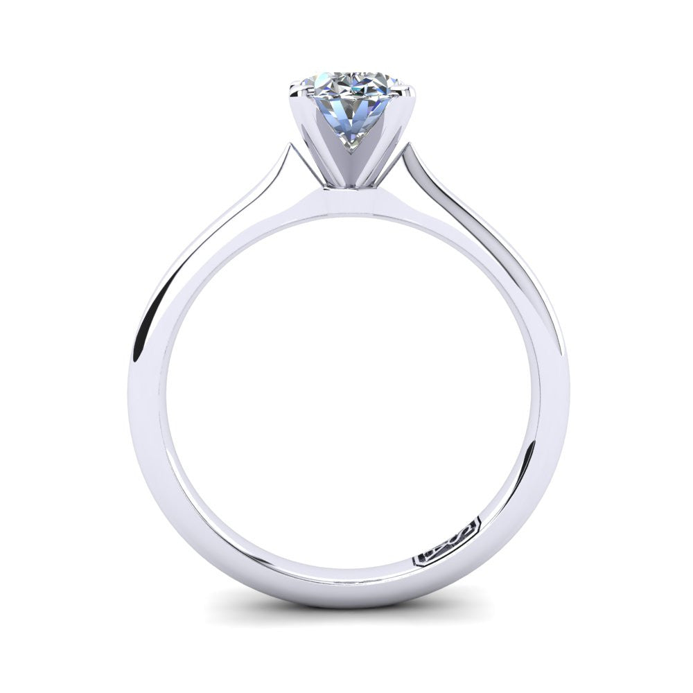 'Delta' Oval Cut Engagement Ring