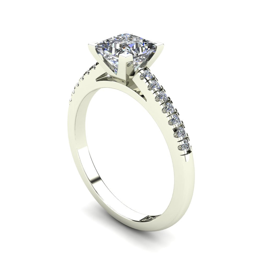 'Julia' Princess Cut Engagement Ring