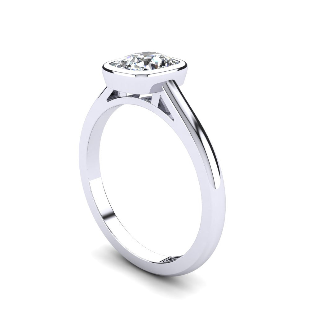 'Abbie' Cushion Cut Engagement Ring
