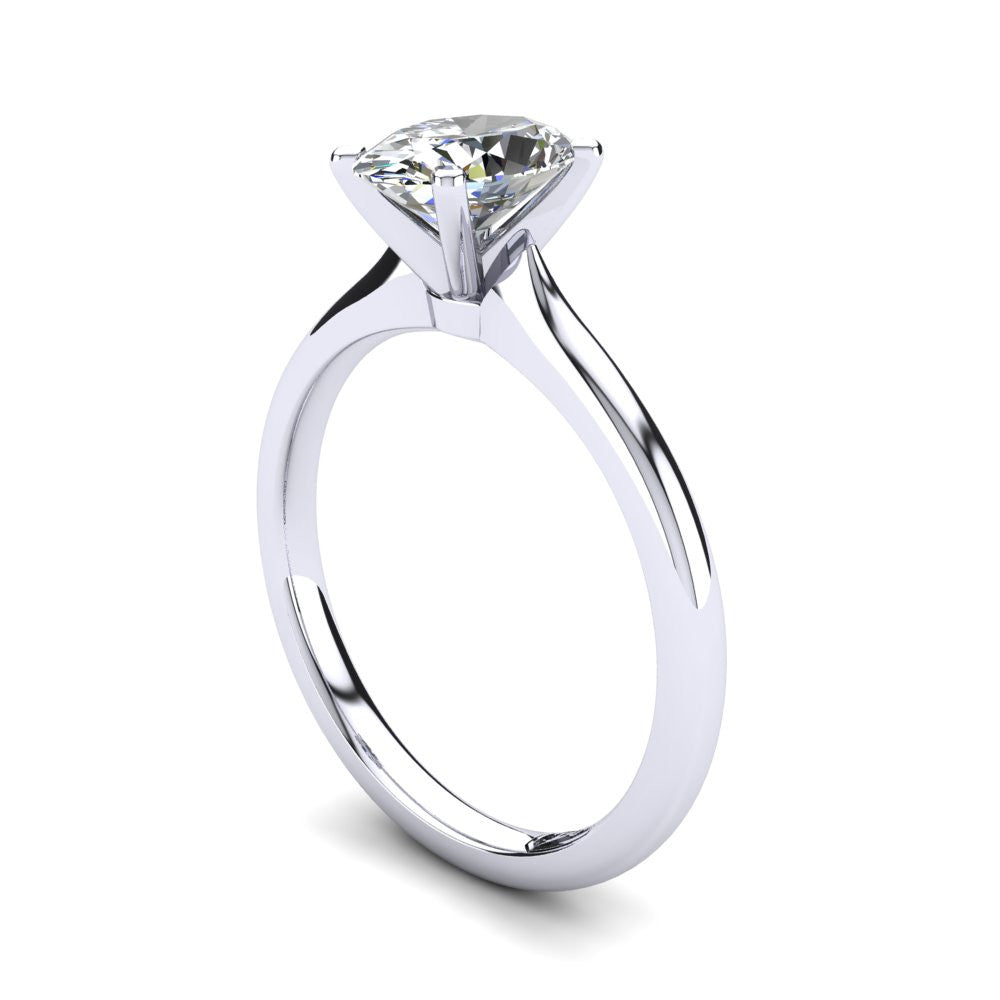 'Delta' Oval Cut Engagement Ring
