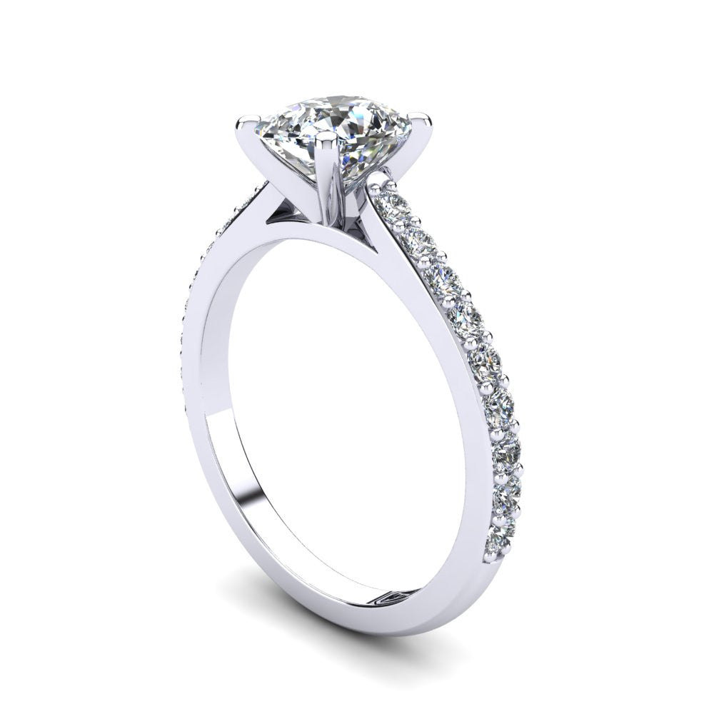 'Sasha' Cushion Cut Engagement Ring