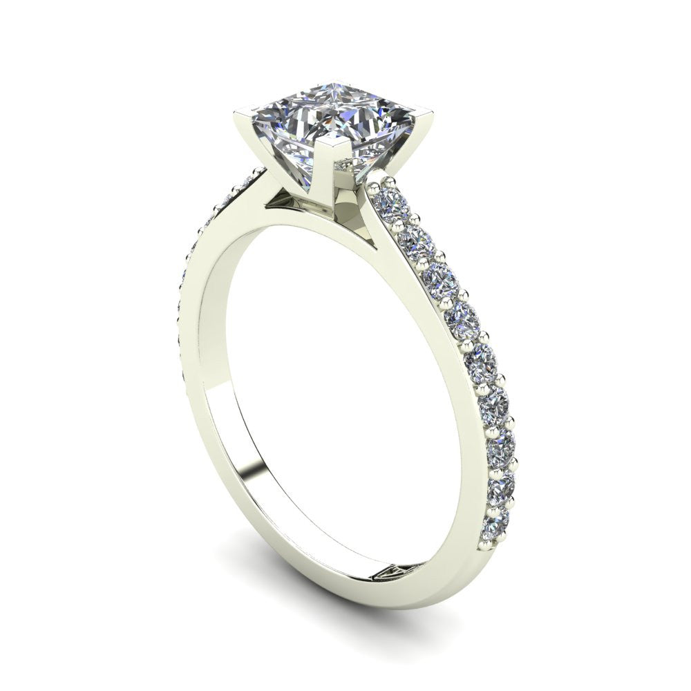 'Sasha' Princess Cut Engagement Ring