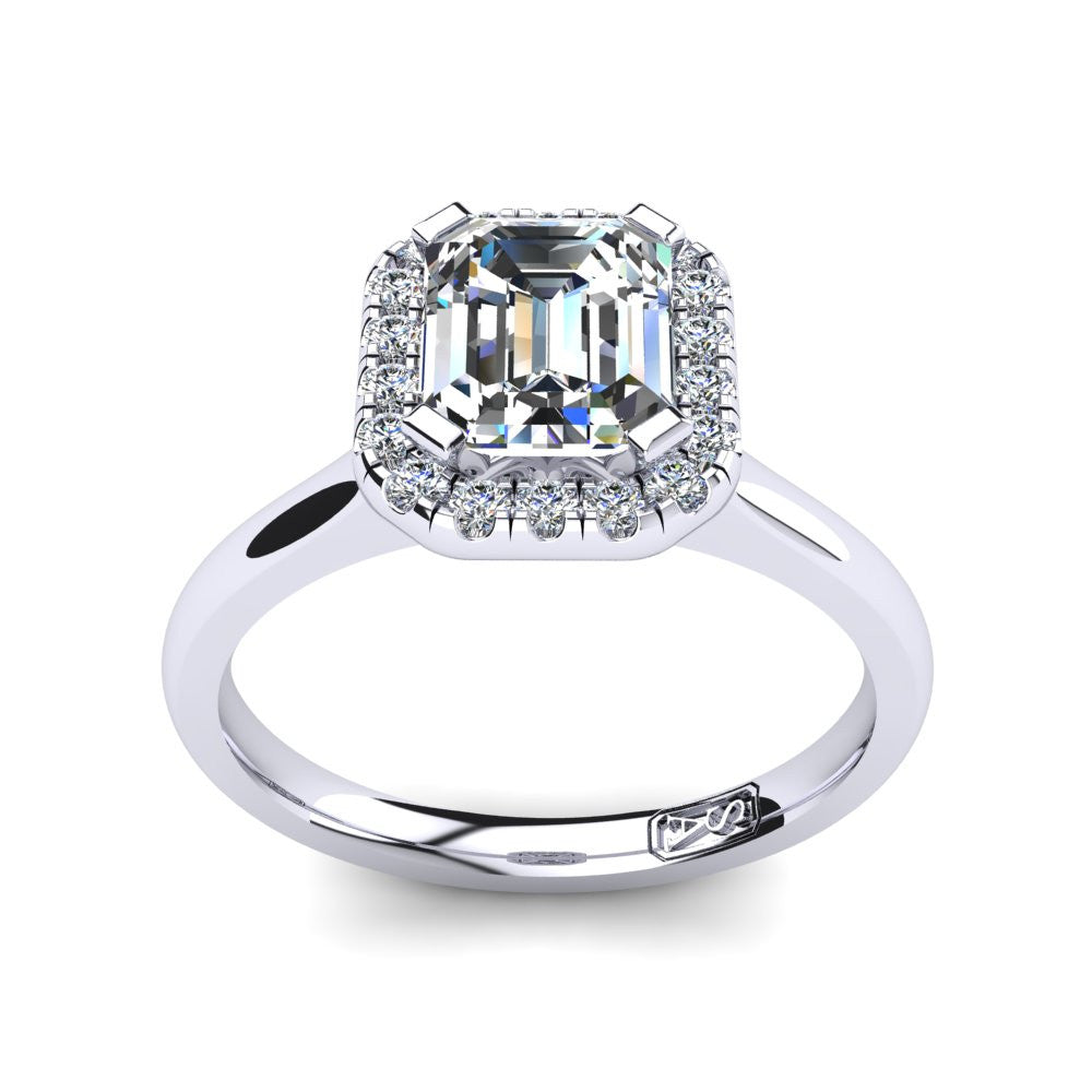 'Lola' Emerald Cut Engagement Ring