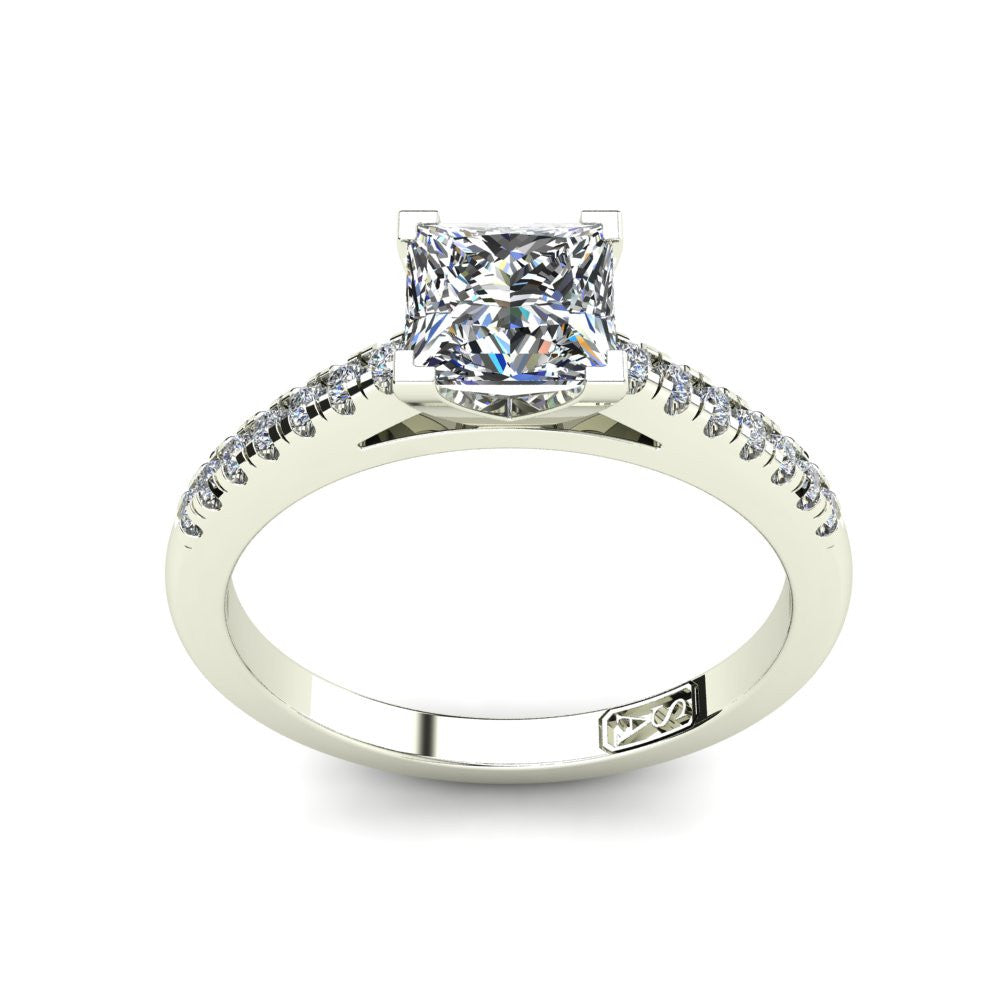 'Julia' Princess Cut Engagement Ring