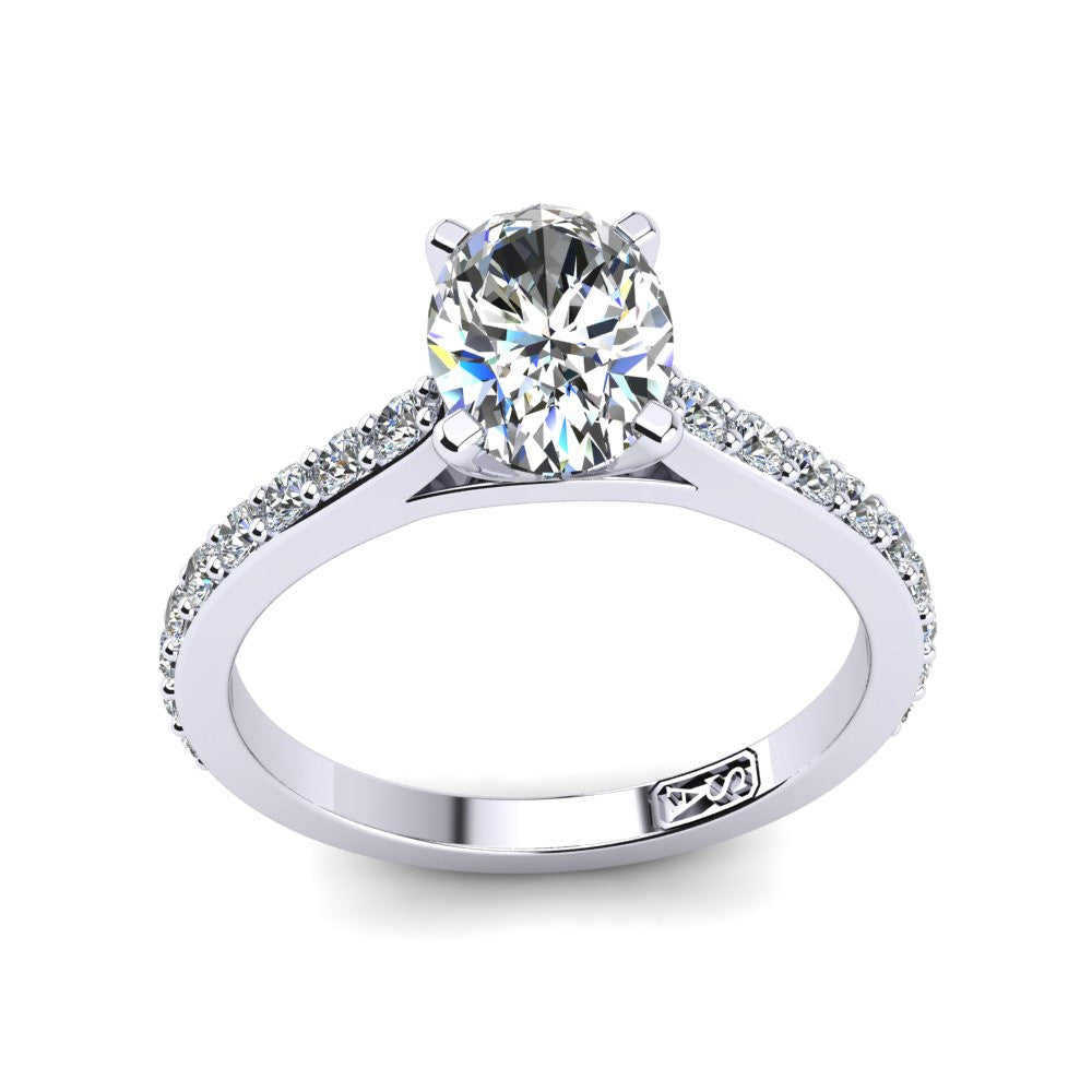 'Sasha' Oval Cut Engagement Ring