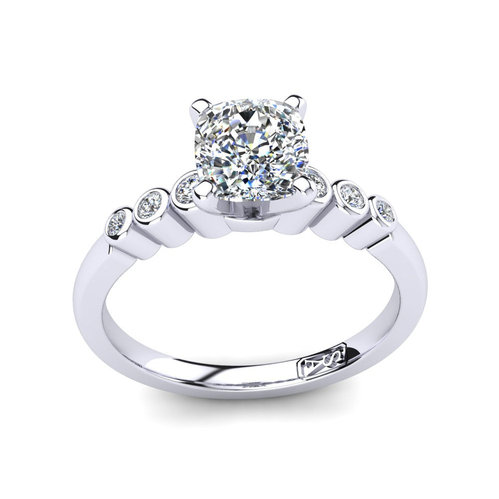 'Riley' Cushion Cut Engagement Ring