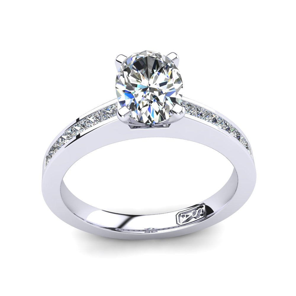 'Lydia' Oval Cut Engagement Ring