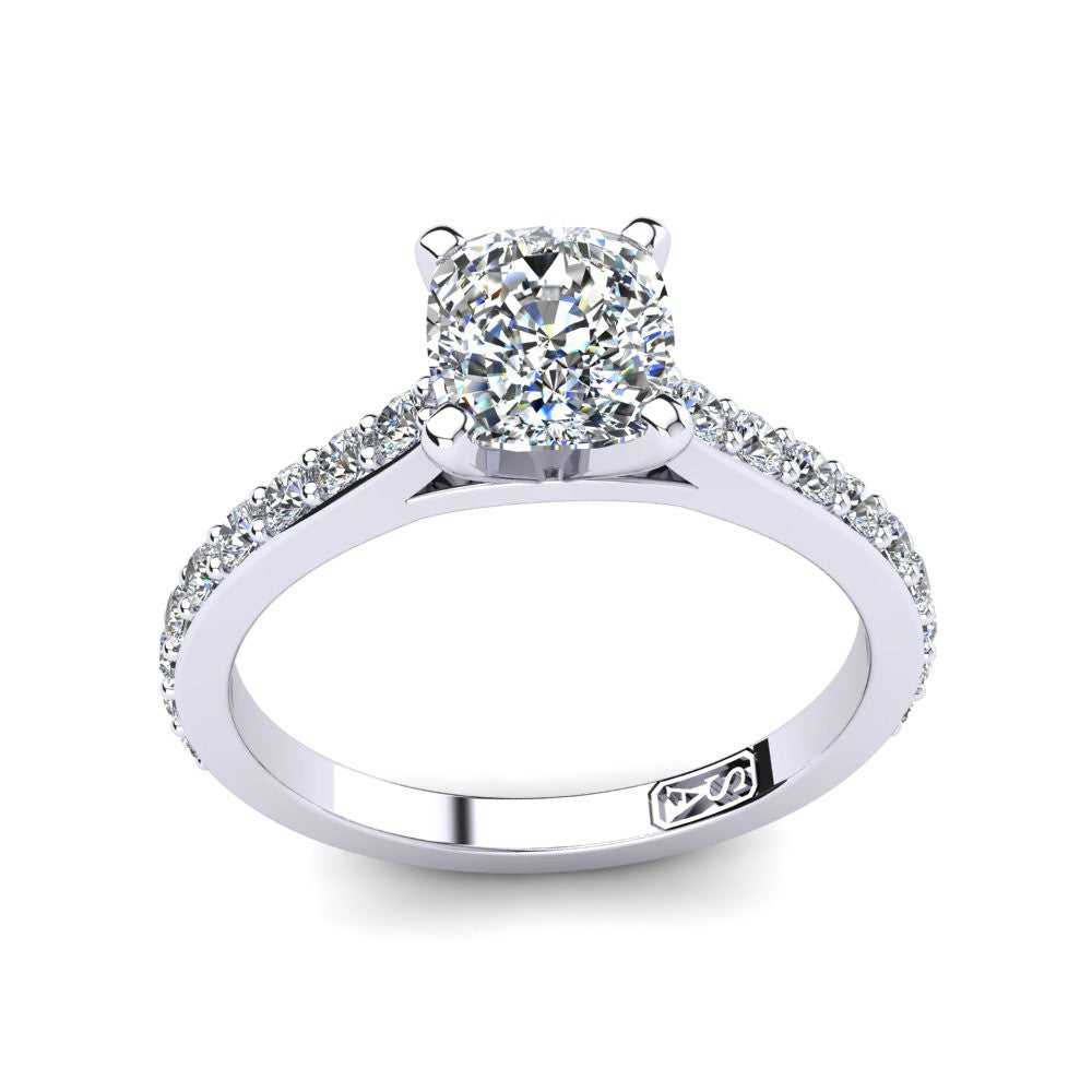 'Sasha' Cushion Cut Engagement Ring