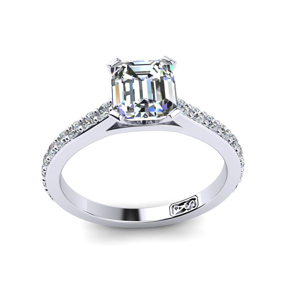 'Sasha' Emerald Cut Engagement Ring