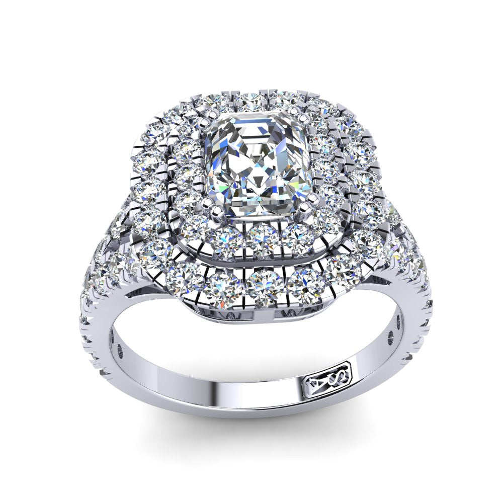 'Emma' Emerald Cut Engagement Ring