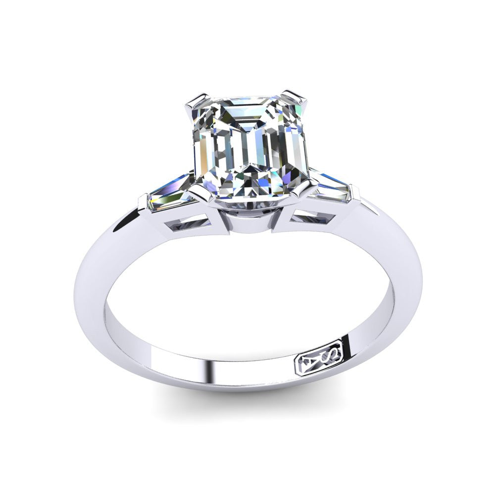 'Marni' Emerald Cut Engagement Ring