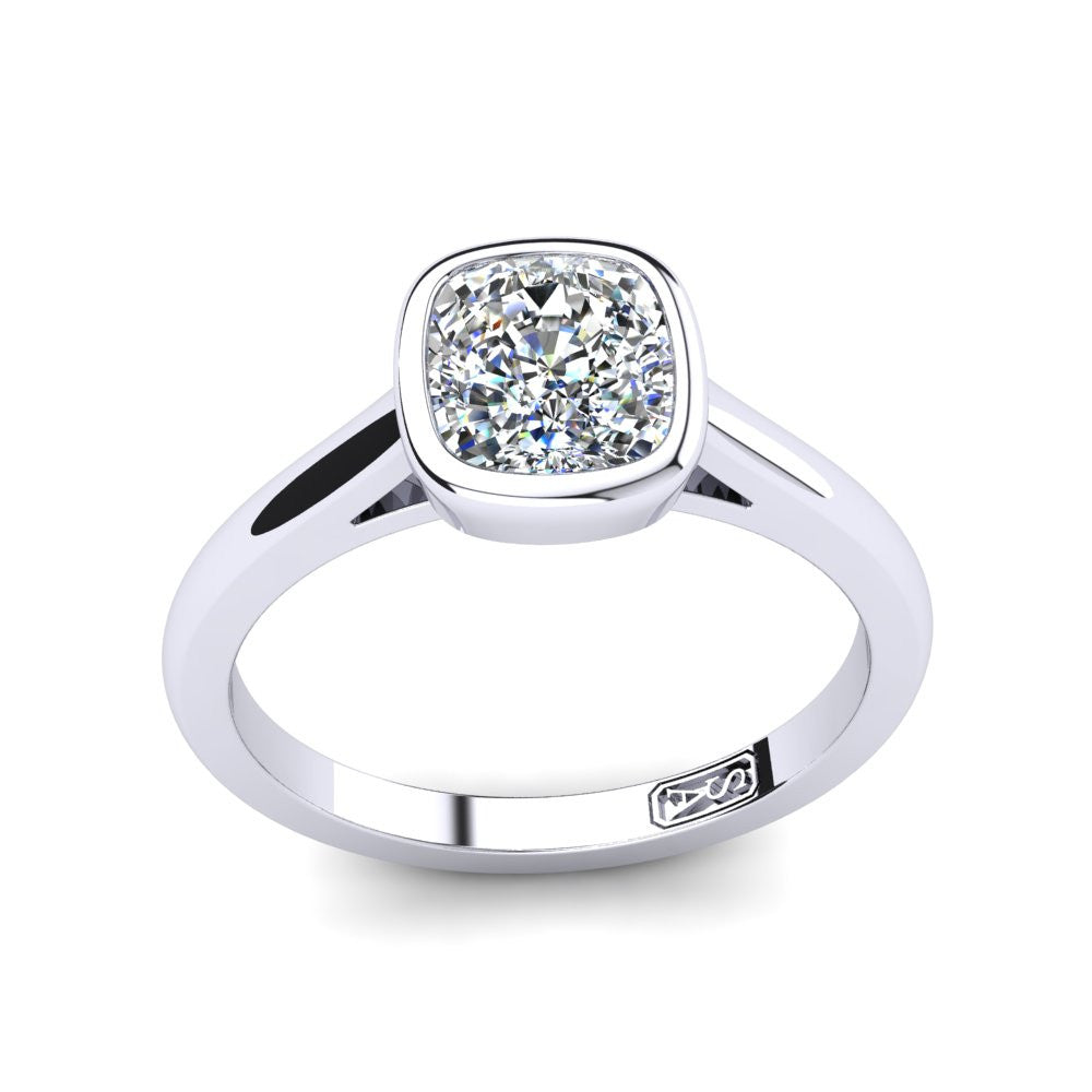 'Abbie' Cushion Cut Engagement Ring