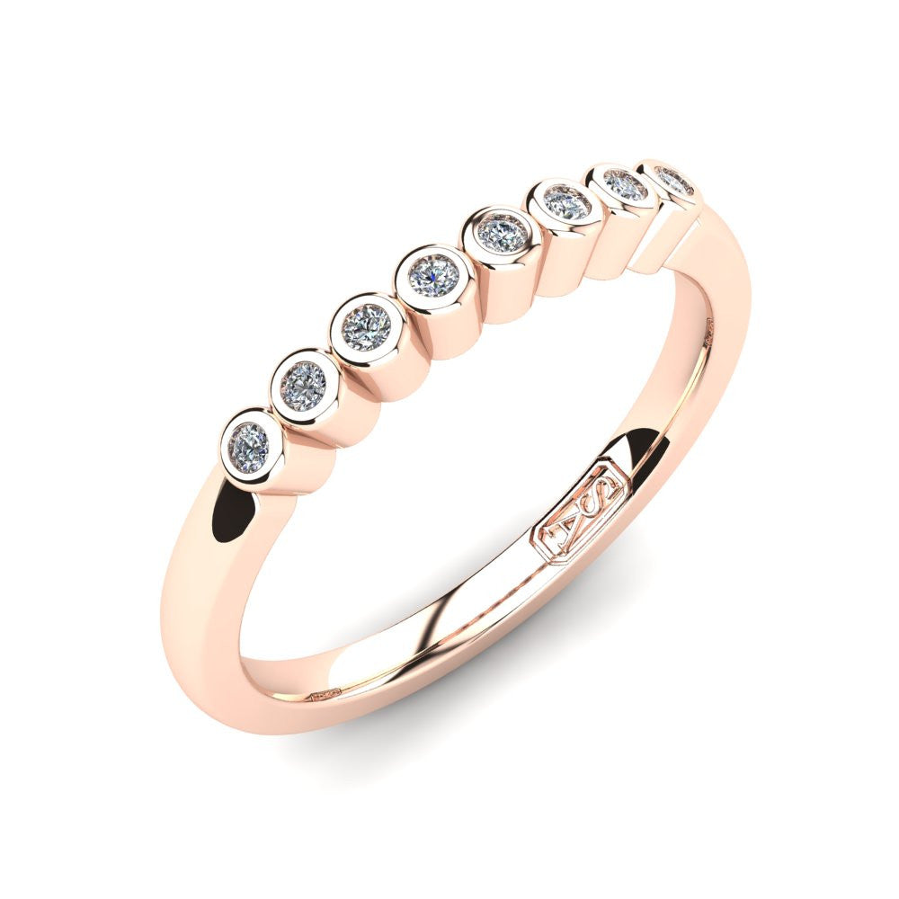 Bezel Set Diamond Wedding Band