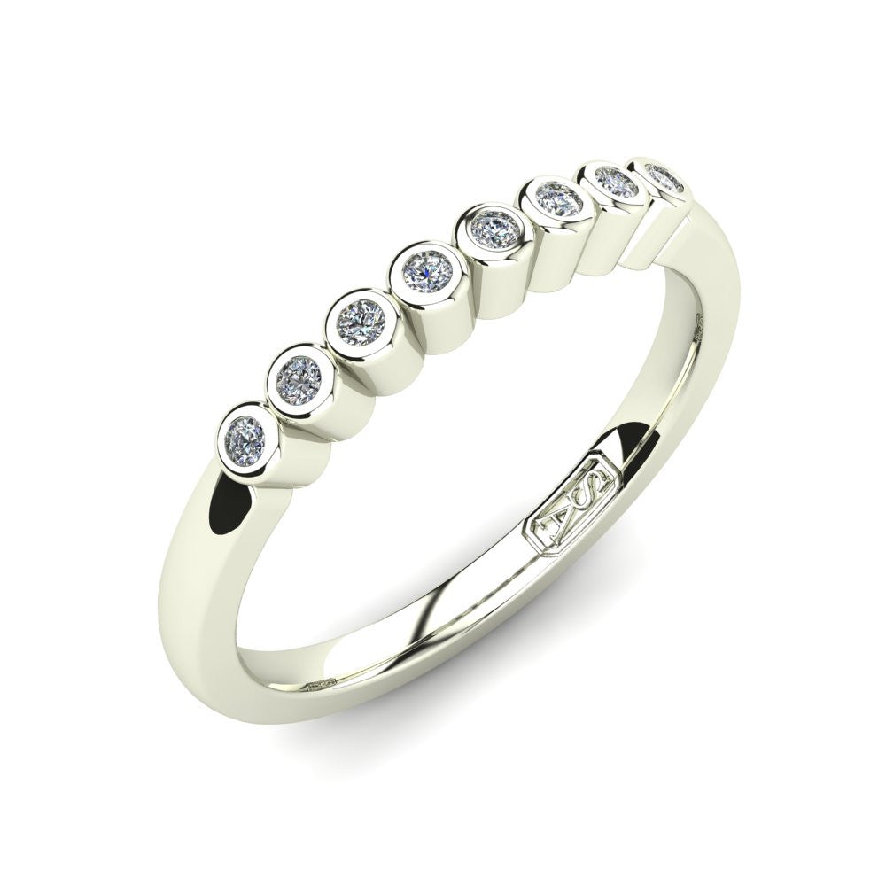Bezel Set Diamond Wedding Band