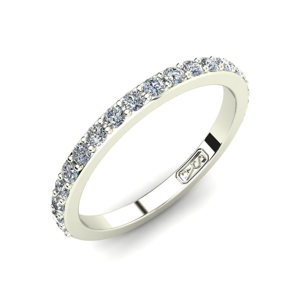 Shared Claw Diamond Wedding Band
