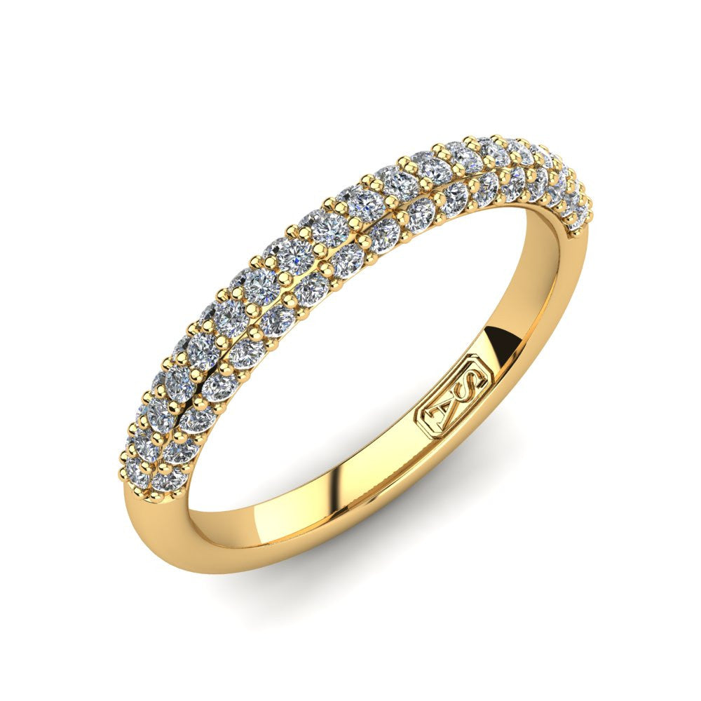 Pave Set Diamond Wedding Band