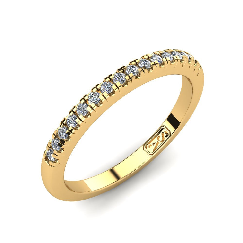 Petite U Claw Set Diamond Wedding Band